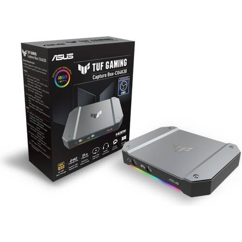 ASUS TUF Gaming Capture Box-CU4K30 アルミケース採用  USB 3.2 Gen1x1 Type-C接続　外付けキャプチャーボックス:関西・大阪・なんば・日本橋近辺でPCをパーツ買うならツクモ日本橋！