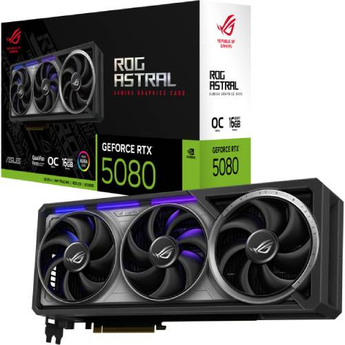 ASUS ROG Astral GeForce RTX 5080 16GB GDDR7 OC Edition 3.8スロット占有 GeForce RTX 5080搭載 グラフィックボード:博多・福岡・九州近辺でPCをパーツ買うならツクモ博多店！