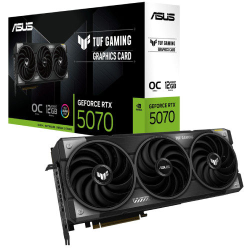 ASUS ASUS TUF Gaming GeForce RTX 5070 12GB GDDR7 OC Edition 3.125スロット占有　GeForce RTX 5070搭載　グラフィックボード:博多・福岡・九州近辺でPCをパーツ買うならツクモ博多店！