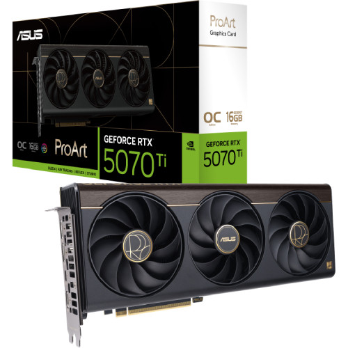 ASUS ProArt GeForce RTX 5070 Ti OC Edition 16GB GDDR7 2.5スロット占有 GeForce RTX 5070 Ti搭載　グラフィックボード:博多・福岡・九州近辺でPCをパーツ買うならツクモ博多店！