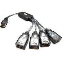 LinesHub 4 Ports USB2.0 Pocket Hub Black (CHB244U2_BLK)