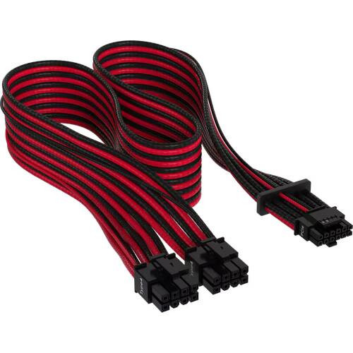 CORSAIR コルセア PCIe 5.0 12VHPWR PSU Individually Sleeved Cable Black/Red　CP-8920334 CORSAIR 最大600Wまで対応　12VHPWRスリーブケーブル:関西・大阪・なんば・日本橋近辺でPCをパーツ買うならツクモ日本橋！