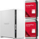 Western Digital WD40EFZZ ×2台 + QNAP TS-233 セット