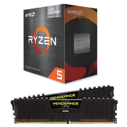 AMD エーエムディー AMD Ryzen 5 5600G x Corsair Vengence Memory Special Pack AMD Ryzen5 5600G （CPU Wraith Stealth Cooler付） × CORSAIR Vengence (8Gx2）　セットモデル:関西・大阪・なんば・日本橋近辺でPCをパーツ買うならツクモ日本橋！