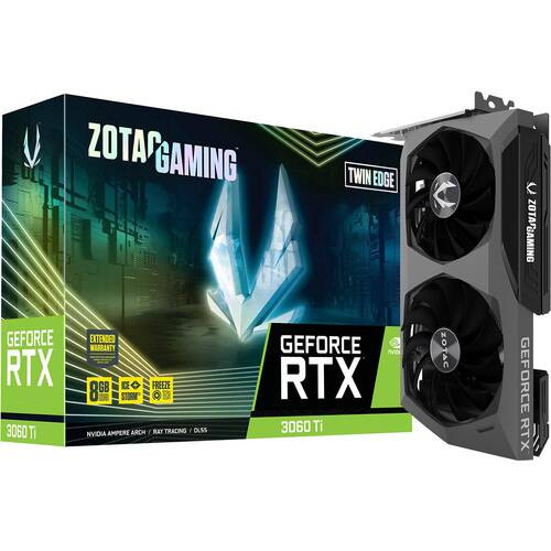 ZOTAC ZOTAC GAMING GeForce RTX 3060 Ti GDDR6X Twin Edge GeForce RTX 3060 Ti GDDR6X版 搭載グラフィックスボード:博多・福岡・九州近辺でPCをパーツ買うならツクモ博多店！