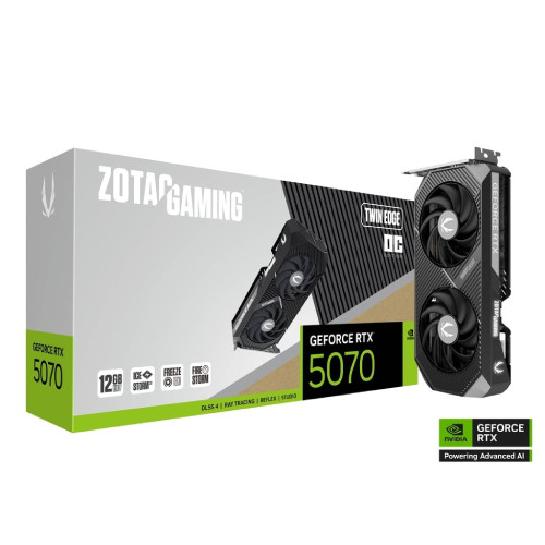 ZOTAC ZOTAC GAMING GeForce RTX 5070 Twin Edge OC 12GB GDDR7 2スロット占有 GeForce RTX 5070搭載 グラフィックボード:博多・福岡・九州近辺でPCをパーツ買うならツクモ博多店！