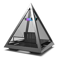AZZA　アズア PYRAMID 804V　CSAZ-804V グラフィックカード縦置き型　ATX対応 ピラミッド型 4面強化ガラス PCケース:関西・大阪・なんば・日本橋近辺でPCをパーツ買うならツクモ日本橋！