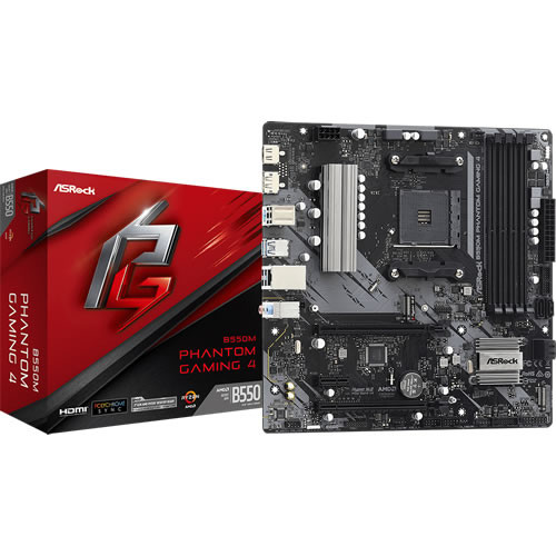 ASRock アスロック B550M Phantom Gaming 4 AMD Socket AM4対応 B550 MicroATXマザーボード:関西・大阪・なんば・日本橋近辺でPCをパーツ買うならツクモ日本橋！