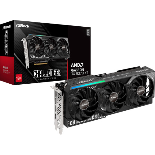 ASRock Radeon RX 9070XT Challenger 16G RX9070XT CL 16G 2.8スロット占有　Radeon RX 9070 XT搭載　グラフィックボード:博多・福岡・九州近辺でPCをパーツ買うならツクモ博多店！