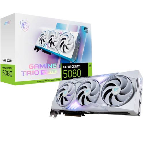 MSI GeForce RTX 5080 16G GAMING TRIO OC WHITE GeForce RTX 5080搭載　グラフィックボード:博多・福岡・九州近辺でPCをパーツ買うならツクモ博多店！