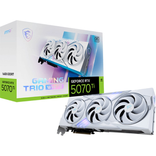 MSI GeForce RTX 5070 Ti 16G GAMING TRIO OC WHITE 2.5スロット占有　GeForce RTX 5070 Ti搭載　グラフィックボード:博多・福岡・九州近辺でPCをパーツ買うならツクモ博多店！