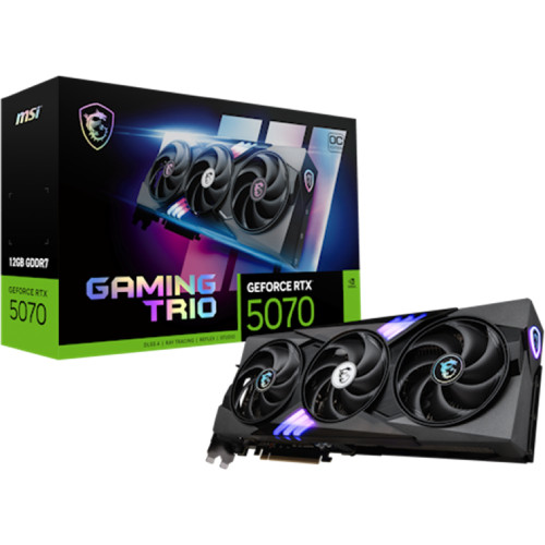 MSI GeForce RTX 5070 12G GAMING TRIO OC GeForce RTX 5070搭載　グラフィックボード:博多・福岡・九州近辺でPCをパーツ買うならツクモ博多店！