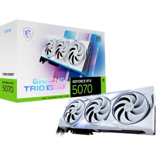 MSI GeForce RTX 5070 12G GAMING TRIO OC WHITE 2.5スロット占有　白3連ファンクーラー搭載　GeForce RTX 5070搭載　グラフィックボード:博多・福岡・九州近辺でPCをパーツ買うならツクモ博多店！