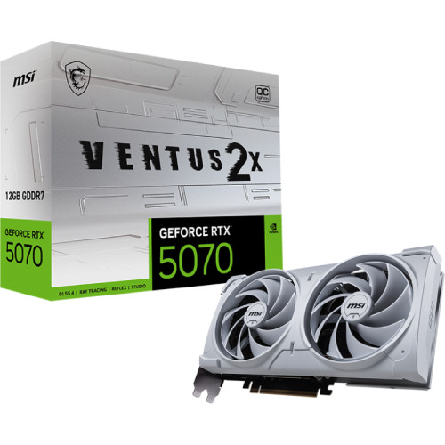 MSI GeForce RTX 5070 12G VENTUS 2X OC WHITE 2.5スロット占有2連ファン白モデル　GeForce RTX 4070搭載　グラフィックボード:博多・福岡・九州近辺でPCをパーツ買うならツクモ博多店！