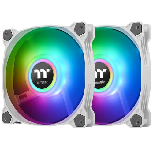 Thermaltake Pure Duo 12 ARGB Sync Radiator Fan White CL-F097-PL12SW-A RGB LED搭載　120㎜ファン 2個セット:関西・大阪・なんば・日本橋近辺でPCをパーツ買うならツクモ日本橋！
