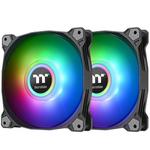 Thermaltake Pure Duo 12 ARGB Sync Radiator Fan-Black　CL-F115-PL12SW-A RGB LED搭載　120㎜ファン 2個セット:関西・大阪・なんば・日本橋近辺でPCをパーツ買うならツクモ日本橋！