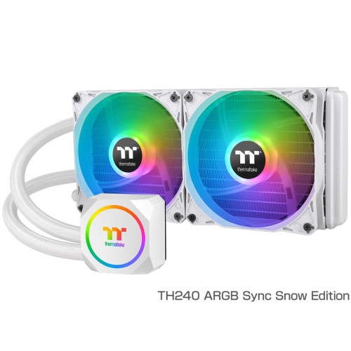 Thermaltake サーマルテイク TH240 ARGB Sync Snow Edition アドレサブルRGB LEDを搭載する水冷一体型CPUクーラー:関西・大阪・なんば・日本橋近辺でPCをパーツ買うならツクモ日本橋！