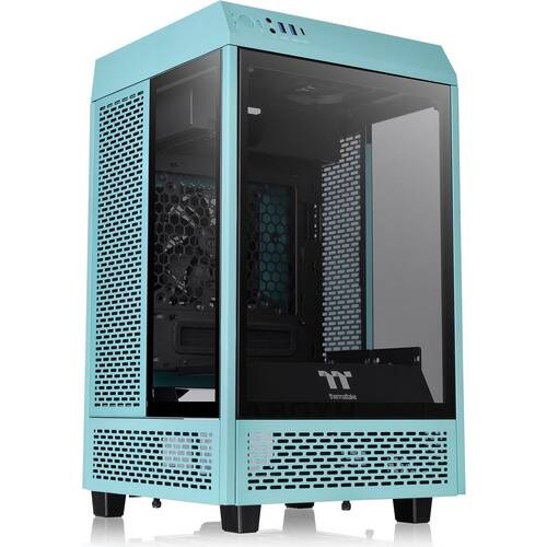 Thermaltake サーマルテイク The Tower 100 Turquoise　CA-1R3-00SBWN-00 / Mini-ITX対応 3面強化ガラスパネル採用　ショウケース型Mini-ITXケース:関西・大阪・なんば・日本橋近辺でPCをパーツ買うならツクモ日本橋！