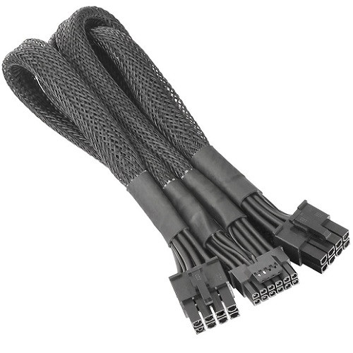 Thermaltake サーマルテイク Sleeved PCIe Gen 5 Splitter Cable (Dual 8Pin to 12+4Pin)　AC-063-CN1NAN-A1 PCI Express 5.0に対応 Thermaltake社製電源ユニット用 12VHPWRモジュラーケーブル:関西・大阪・なんば・日本橋近辺でPCをパーツ買うならツクモ日本橋！