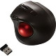 Digio2 Q MUS-TRLF132BK （ブラック） USB無線 5ボタン 静音 親指操作 小型トラックボール