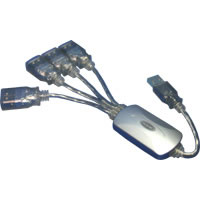 LinesHub 4 Ports USB2.0 Pocket Hub White (CHB244U2_WHT)