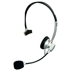 BUFFALO 片耳ヘッドバンド式ヘッドセット　ボリューム付 BSHSH02SV