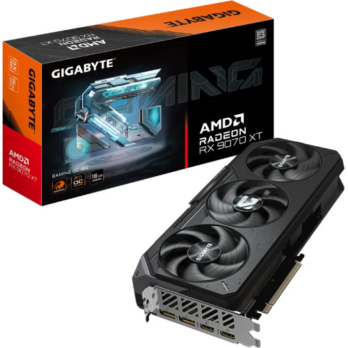 GIGABYTE Radeon RX 9070 XT GAMING OC 16G　GV-R9070XTGAMING OC-16GD 2.7スロット占有　Radeon RX 9070 XT搭載　グラフィックボード:博多・福岡・九州近辺でPCをパーツ買うならツクモ博多店！