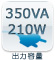 出力容量：350VA 210W