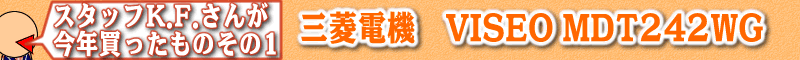 スタッフK.F.さんが今年買ったもの その1：三菱電機 VISEO MDT242WG