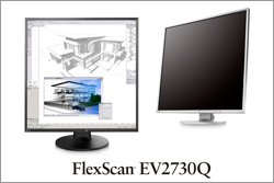 26.5インチ正方形型液晶モニター EIZO 「FlexScan EV2730Q」特集