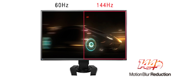 144Hz駆動に対応した解像度2560×1440の27型IPSパネル