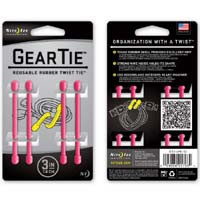 【クリックでお店のこの商品のページへ】Gear Tie 3 Inch Pink GT3-4PK-12