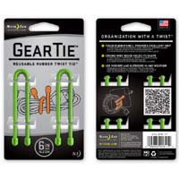 【クリックで詳細表示】Gear Tie 6 Inch Lime GT6-2PK-17