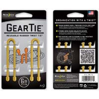【クリックで詳細表示】Gear Tie 6 Inch Yellow GT6-2PK-16