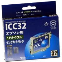 【クリックでお店のこの商品のページへ】アウトレットインク EPSON ICC32互換 リサイクルインクカートリッジ HEJ-32CYRN-O