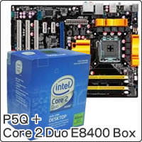 【クリックでお店のこの商品のページへ】Core 2 Duo E8400 Box (LGA775) ＋ P5Q セット