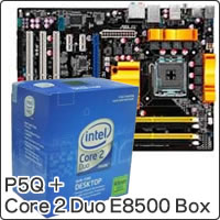【クリックでお店のこの商品のページへ】Core 2 Duo E8500 Box (LGA775) ＋ P5Q セット
