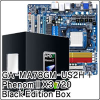 【クリックで詳細表示】その他Phenom II X3 720 Black Edition Box (Socket AM3) ＋ GA-MA78GM-US2H セット