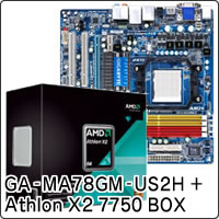 【クリックで詳細表示】Athlon X2 7750 BOX (Socket AM2＋) ＋ GA-MA78GM-US2H セット