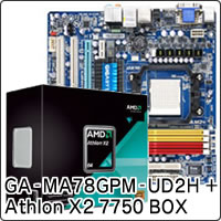 【クリックで詳細表示】Athlon X2 7750 BOX (Socket AM2＋) ＋ GA-MA78GPM-UD2H セット