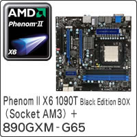 【クリックでお店のこの商品のページへ】Phenom II X6 1090T Black Edition BOX (Socket AM3) ＋ 890GXM-G65 セット