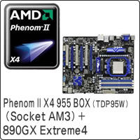 【クリックで詳細表示】Phenom II X4 955 BOX (Socket AM3) ＋ 890GX Extreme4 セット