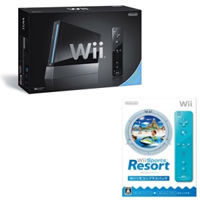 【クリックで詳細表示】期間限定 Wii 本体 クロ ＋ Wii Sports Resort Wiiリモコンプラスパック セット