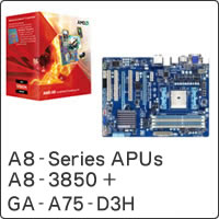 【クリックでお店のこの商品のページへ】A8-Series APUs A8-3850 ＋ GA-A75-D3H セット