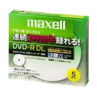 【クリックでお店のこの商品のページへ】DVD-R DL 5P 8X DRD215WPB5S