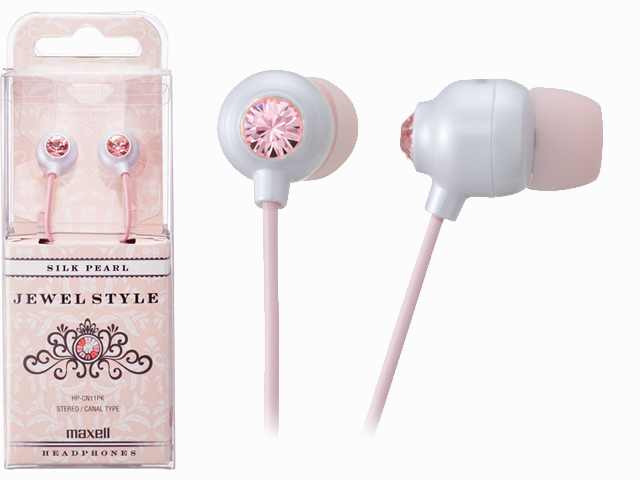 【クリックで詳細表示】MAXELL カナル型ヘッドホン「HP-CN11PK」 HP-CN11PK-PWH