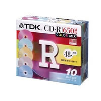 【クリックでお店のこの商品のページへ】CD-R74T×10CCS (カラーミックスパック)