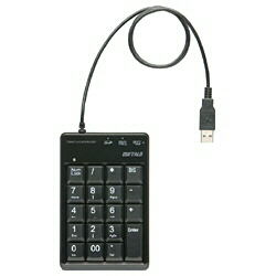【クリックで詳細表示】BUFFALO スタンダードテンキーボード カードリーダー/ライター付き BSTKR01BK