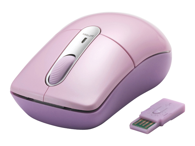 【クリックでお店のこの商品のページへ】BUFFALO 無線(27MHz)光学式マウス Mサイズ ピンク BSMOW05MPK