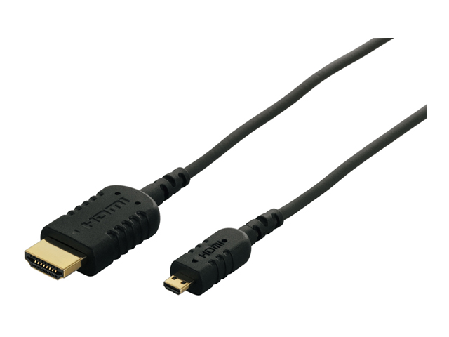 【クリックで詳細表示】BUFFALO microHDMIケーブル スリム 3.0m ブラック BSHD2530BK